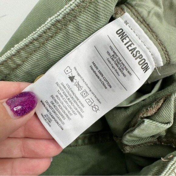 NEW One Teaspoon Safari High Waist Wide Leg in Super Khaki Size 26 - Picture 6 of 9